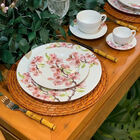 Jogo 6 Pratos Rasos De Cerâmica - Alleanza Cerejeira Florida