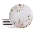 Jogo 6 Pratos Rasos Porcelana Decorada 28cm Tramontina Magnól