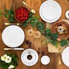 Jogo 6 Pratos Rasos Redondos 26,5cm Em Porcelana Com Relevo T