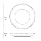 Jogo 6 Pratos Sobremesa 19cm Cerâmica Orgânico Preto Fosco Po