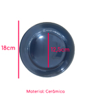 Jogo 6 Pratos Sobremesa Cerâmica Azul 18cm Class Home