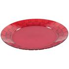 Jogo 6 Pratos Vermelhos Grandes 26cm Crippa Servir Mesa Posta