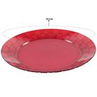 Jogo 6 Pratos Vermelhos Grandes 26cm Crippa Servir Mesa Posta