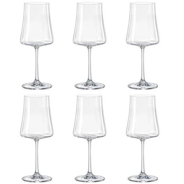 Jogo 6 Taças Cristal Ecol Vinho Branco 360ml Linha Xtra Fundo