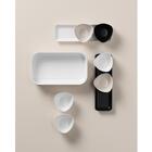 Jogo 6 Tigelas Retangulares 2,8l Travessas De Plástico Branca