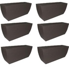 Jogo 6 Vasos Polietileno Parede Moderno Horta Planta Floreira