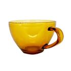 Jogo 6 Xícaras Café Vidro Ambar Temperado 200 Ml Resistente C