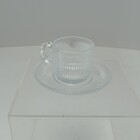 Jogo 6 Xicaras De Cafe Com Pires Home&co Vidro 90ml 12x6x5cm