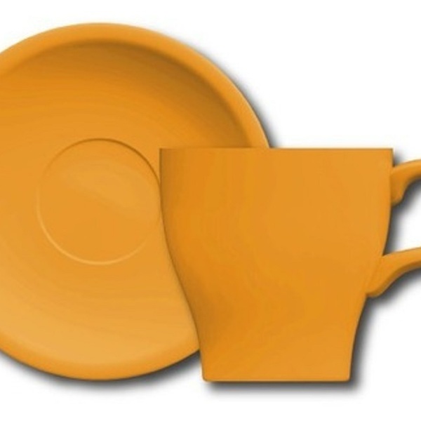 Jogo 6 Xicaras De Cha Com Pires Porcelana 180ml Tulipa