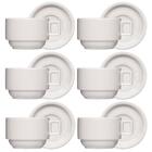 Jogo 6 Xícaras Porcelana Branca Café Chá Com Pires 210ml Bar