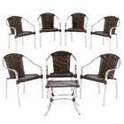 Jogo 7 Cadeiras Toquio 1 Mesa Baixa Colombia De Área Externa,