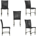 Jogo 8 Cadeiras Cannes Corda Náutica E Mesa Retangular Ripada