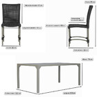 Jogo 8 Cadeiras Cannes Corda Náutica E Mesa Retangular Ripada