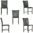 Jogo 8 Cadeiras Cannes Corda Náutica E Mesa Retangular Ripada