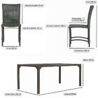 Jogo 8 Cadeiras Cannes Corda Náutica E Mesa Retangular Ripada