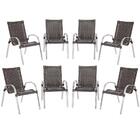 Jogo 8 Cadeiras Colombia De Área Externa, Edícula Em Aluminio
