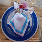 Jogo 8 Guardanapo Tecido Decorado 45x45 Olho Grego Luxo Premi