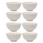 Jogo 8 Tigelas Cumbuca Porcelana Clean Branca 350ml 16cm X 7c