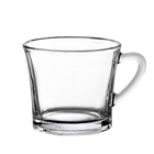 Jogo 8 Xícaras Café Chá Vidro Vintage 180ml Transparente