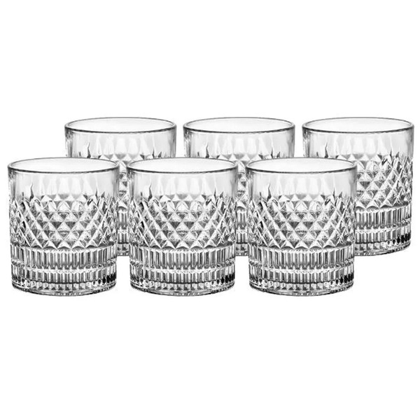 Jogo  6 Copos Baixos Esplanada Em Cristal 310ml - L'hermitage