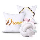 Jogo Almofada Branca Para Quarto Dream Estampada 2 Unidades 4