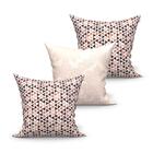 Jogo Almofada Decorativa Bege E Marrom Kit 3 Unidades 60cm X