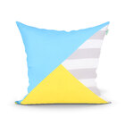 Jogo Almofada Estampada Azul Bebê Para Quarto Decorativa 45cm