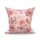 Jogo Almofada Floral Rosa E Areia Floral Grande 60cm X 60cm T