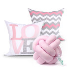 Jogo Almofada Love Rosa Decorativa 2 Unidades 45cm X 45cm Com