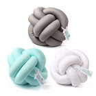 Jogo Almofada Nó 3 Unidades Para Quarto Verde Água, Branco E