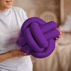 Jogo Almofada Nó Para Cama Lilás, Pink E Roxo 3 Unidades