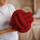 Jogo Almofada Nó Tabaco, Vermelho E Branco 3 Unidades