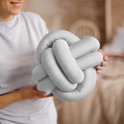 Jogo Almofada Nó Tabaco, Vermelho E Branco 3 Unidades