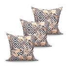 Jogo Almofada Nord Bege Estampada 3 Unidades 45cm X 45cm Teci
