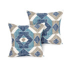 Jogo Almofada Para Sala Estampada Cinza 2 Unidades 45cm X 45c