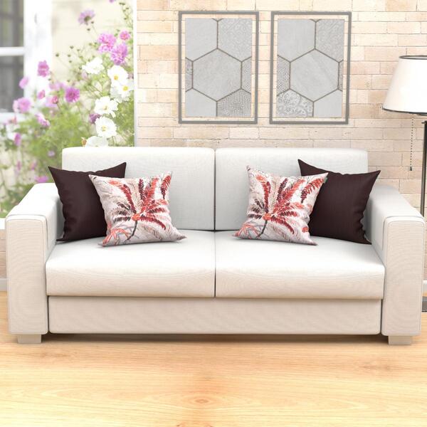 Jogo Almofada Tabaco Decorativa 4 Unidades 45cm X 45cm Cheias