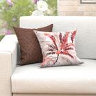 Jogo Almofada Tabaco Estampada 2 Unidades 45cm X 45cm Com Ref