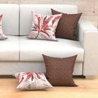 Jogo Almofada Tabaco Estampada 2 Unidades 45cm X 45cm Com Ref