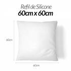 Jogo Almofadas Decorativas Branca Grande 60cm X 60cm 6 Unidad