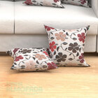 Jogo Almofadas Decorativas Para Sala Floral Bege 6 Unidades C