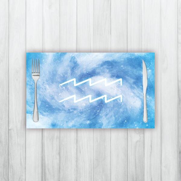 Jogo Americano 2 Un Retangular Neoprene Aquário