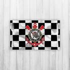 Jogo Americano 2 Un Retangular Neoprene Corinthians Xadrez