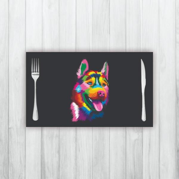 Jogo Americano 2 Un Retangular Neoprene Husk Colorido