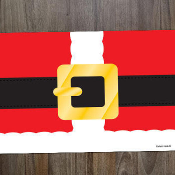 Jogo Americano 2 Unidades Neoprene Roupa Papai Noel