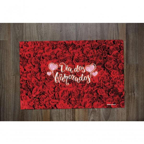 Jogo Americano 2 Unidades Presente Rosas Dia Dos Namorados