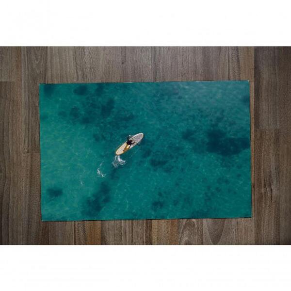 Jogo Americano 2 Unidades Retangular Neoprene Prancha No Mar