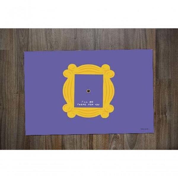 Jogo Americano 2 Unidades Retro Quadro Friends