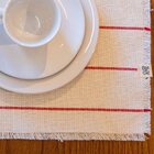 Jogo Americano 4 Peças Beatriz Casa De Core Cru Com Listras V