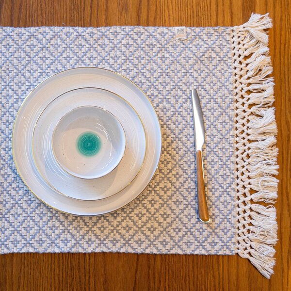 Jogo Americano 4 Peças Maria Casa De Core Cinza