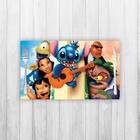 Jogo Americano 4 Un Retangular Neoprene Familia Lilo Stitch